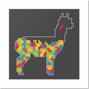 Tetris llama Posters and Art